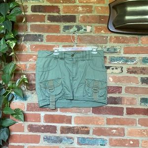 Khaki Green Cargo Mini Skirt size 12